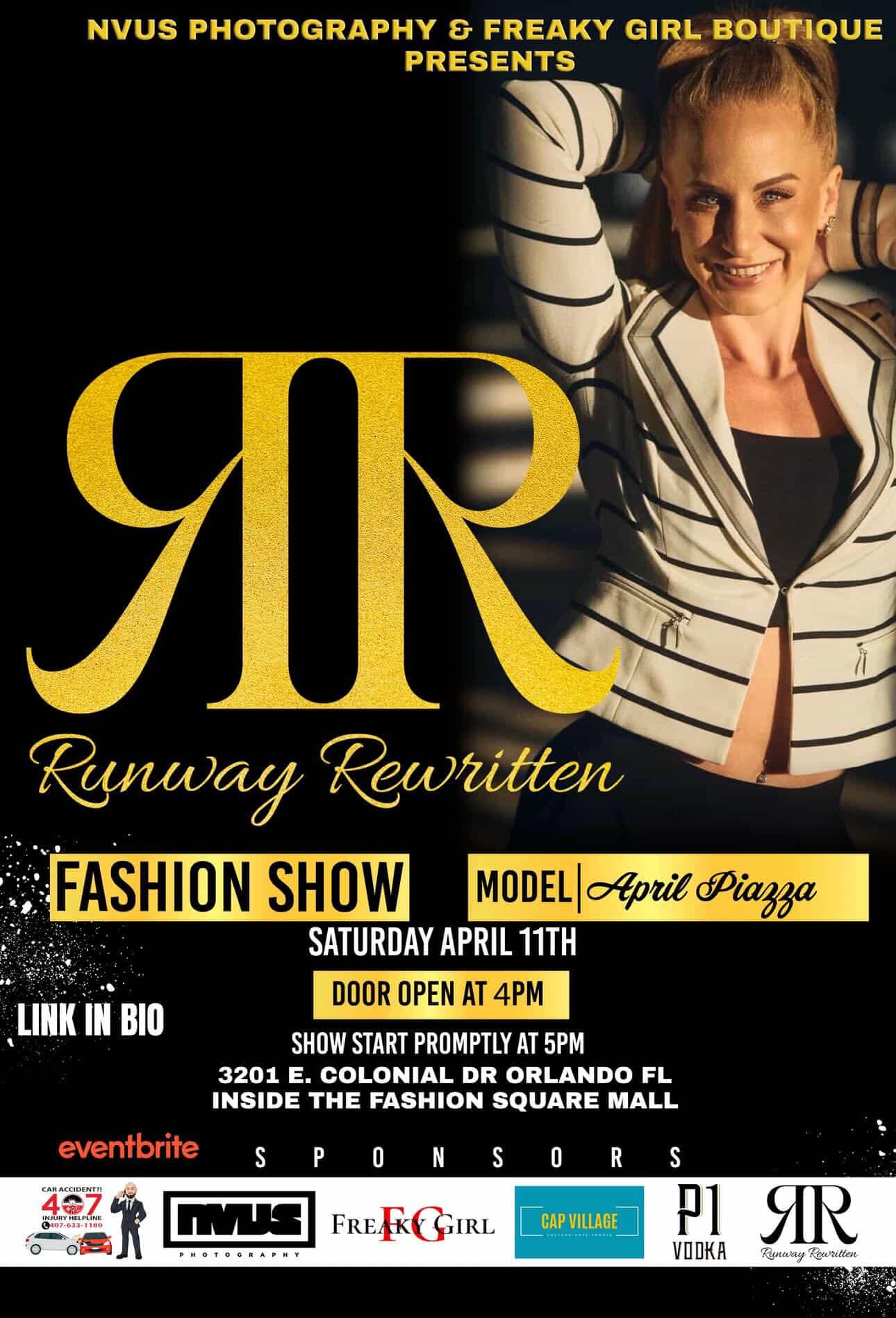 Runway Rewritten Fashion Show — Model: April Piazza, April 11th